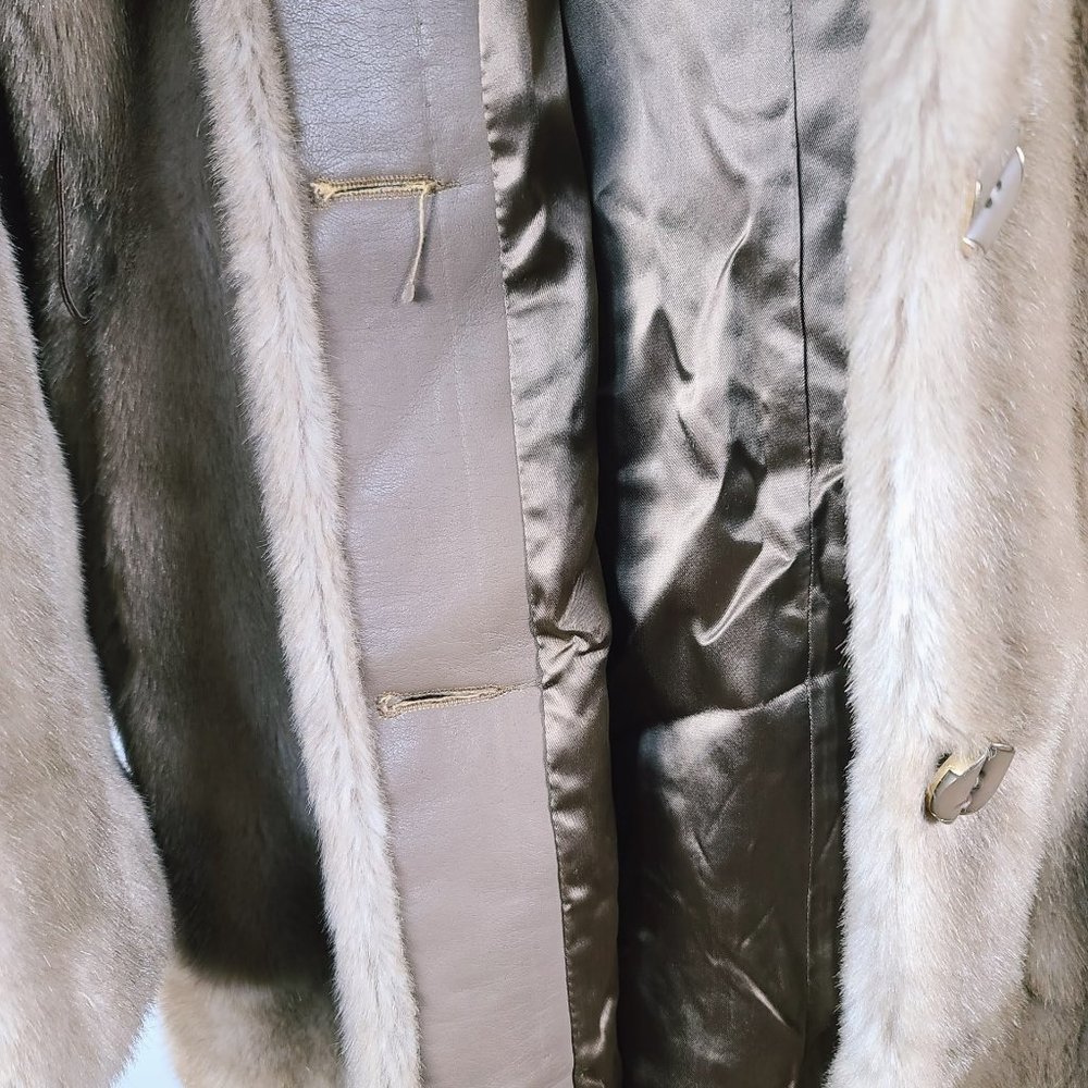 Vintage Tissavel of France Faux Mink Fur Coat - Picture 12 of 13